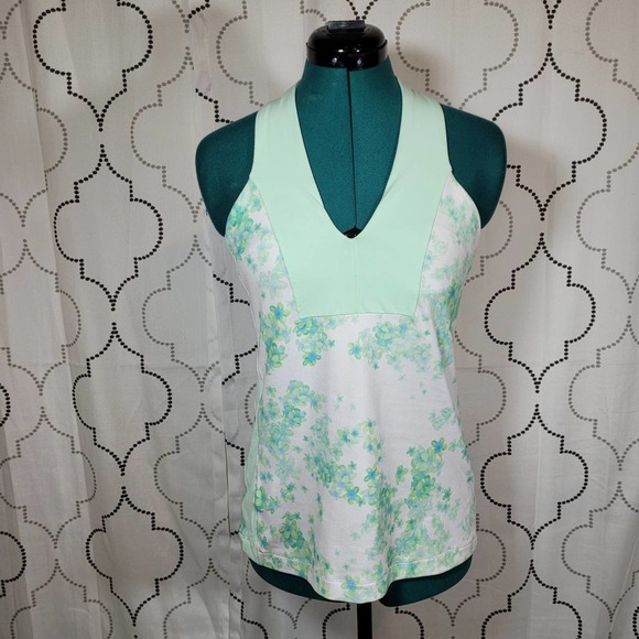 lululemon athletica Tops - Lululemon Tank - Size 8, Lululemon Open Soul Tank, Green, White